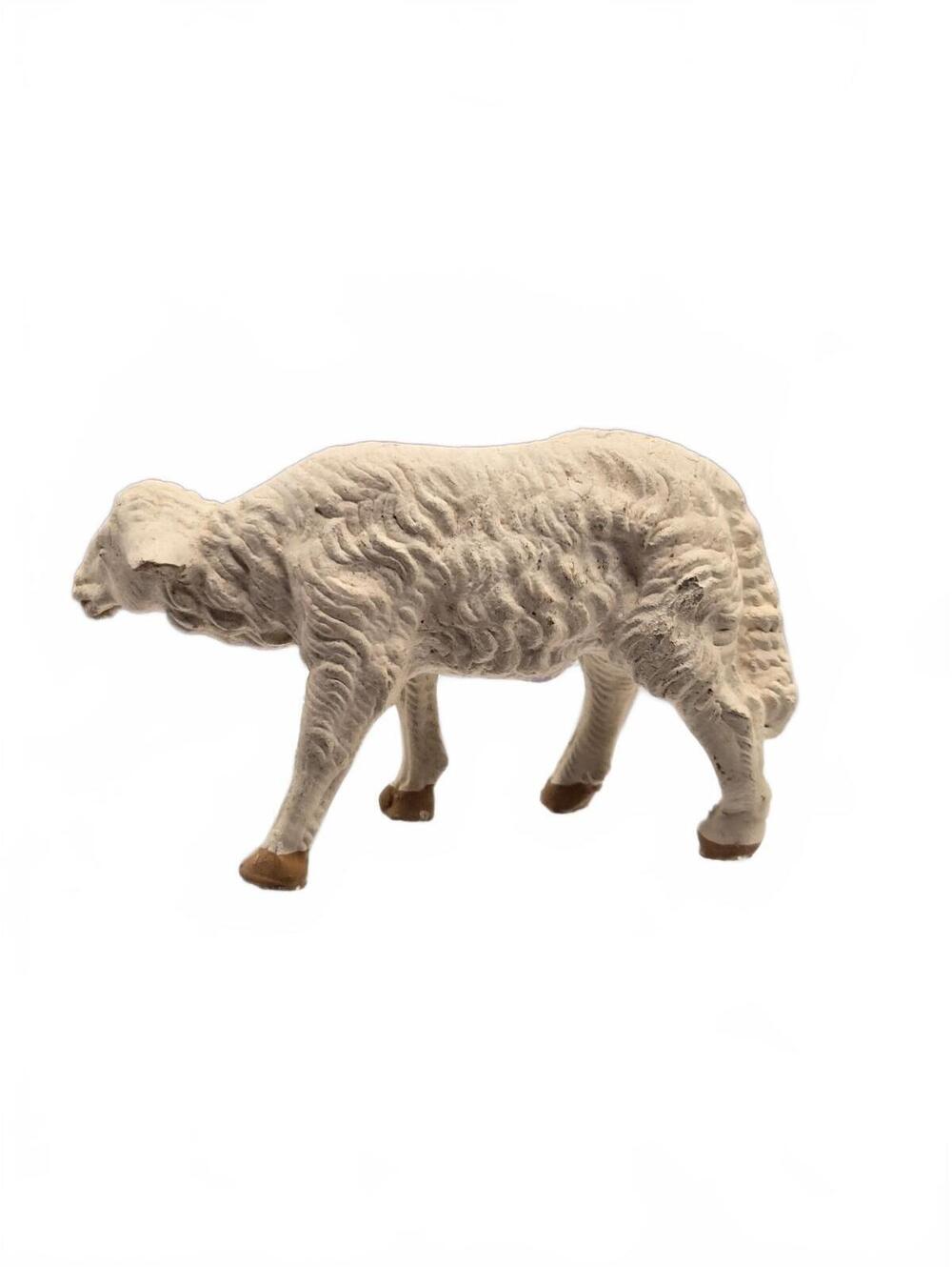 Sheep Figurine, White with Brown Hooves, Vintage Nativity, Made in Japan, putz